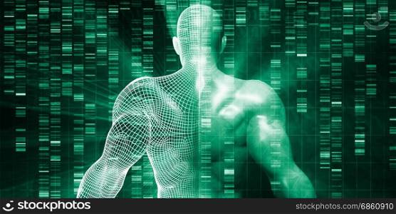 Science Body Research and Development Anatomy Concept. Science Body Research