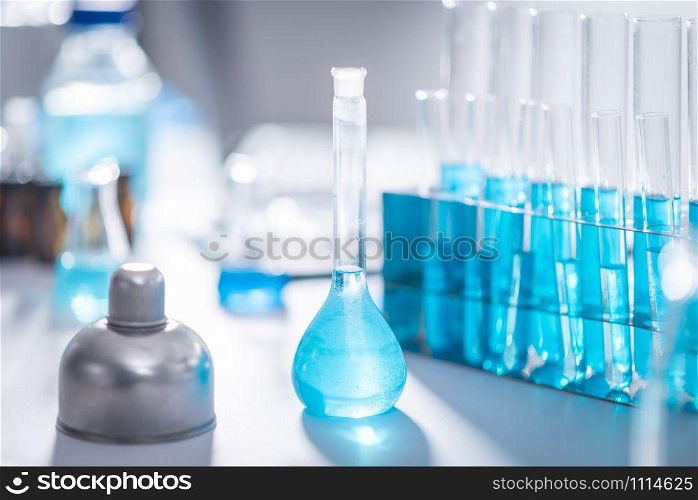 Science equipment in chemical laboratories Scientific experimentation, innovation