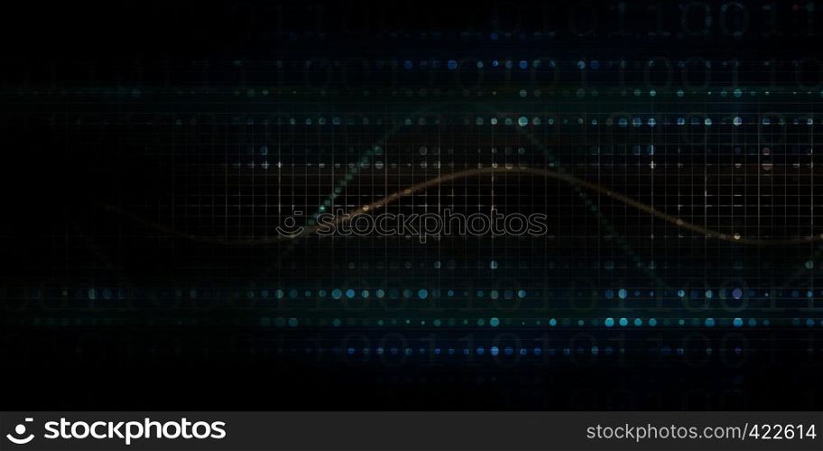 Science Technology Abstract Background with Glowing Energy Network. Science Technology
