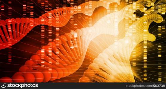 Science Technology Medical Abstract Background with DNA. Science Technology