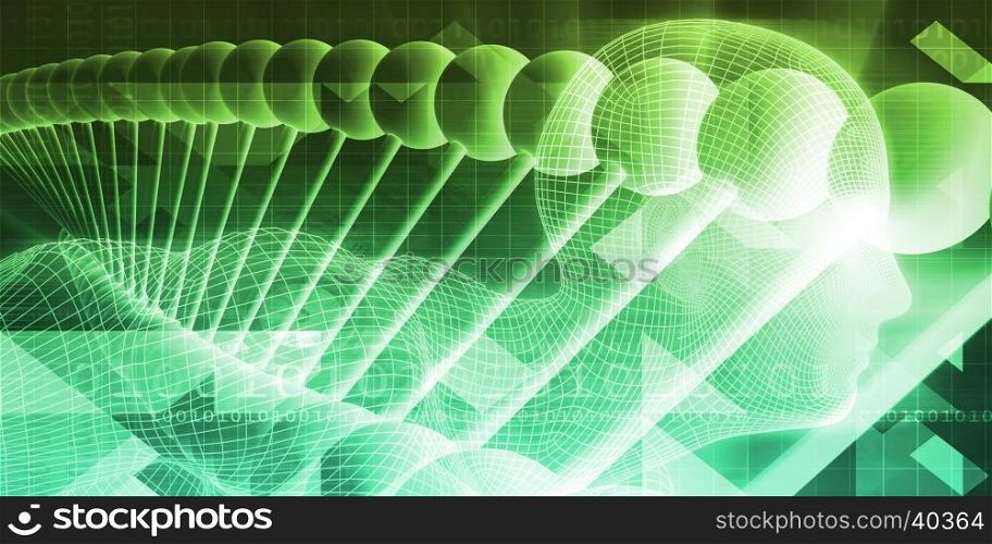 Scientific Research and Anatomy Technology Concept Art. Scientific Research