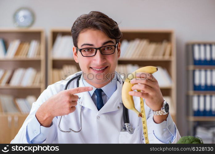 Scientist studying nutrition in various food