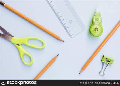scissors pens liner smiley paper clip
