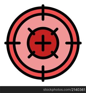 Scope sight icon. Outline scope sight vector icon color flat isolated. Scope sight icon color outline vector