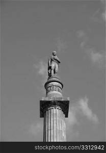 Scott monument, Glasgow. Sir Walter Scott column in George Square, Glasgow
