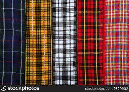 Scottish tartan fabric tapes pattern background fashion trend