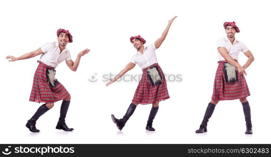 Scottish traditions concept with person wearing kilt