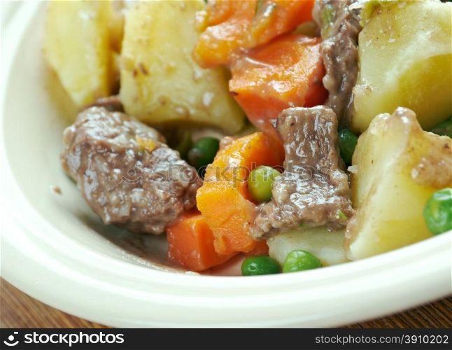 Scouse - type of lamb or beef stew. stew commonly eaten by sailors throughout Northern Europe, which became popular in seaports Liverpool.
