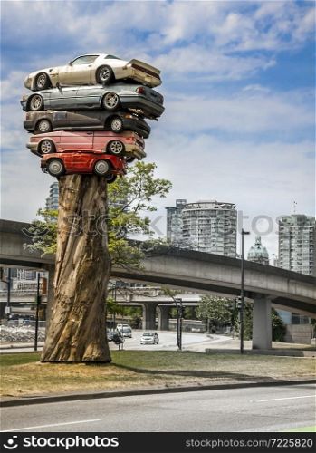 Scrap cars in Vancouver British Columbia Canada. Scrap cars in Vancouver Canada