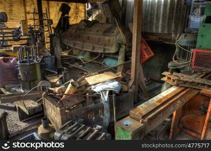 Scrap machinery, Worcestershire, England.&#xA;