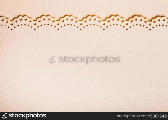 Scrap paper with lace - beige color and natural texture