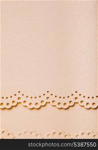 Scrap paper with lace - beige color and natural texture