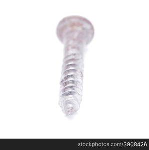 screw on white background