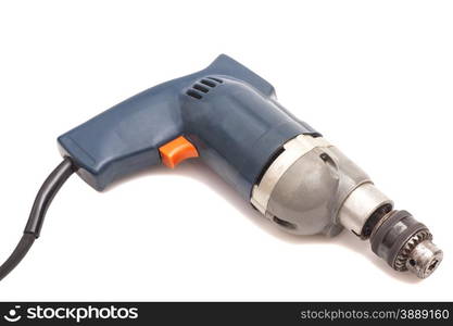 Screwdriver or drill machine isolated on white background