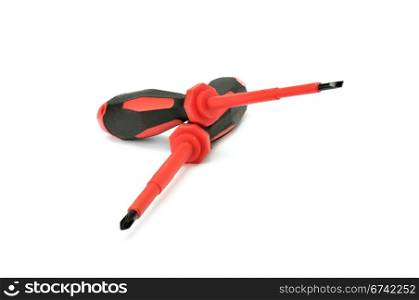 screwdrivers isolated on a white