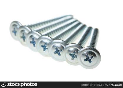 Screws. A object for montage it is isolated on a white background