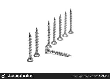 screws isolated on a white background