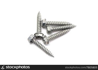 Screws isolated on white