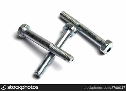 Screws isolated on white background