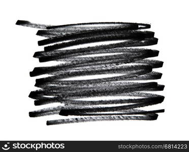 Scribble, pencil stroke, isolated on white background