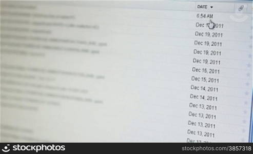 Scrolling through your email.