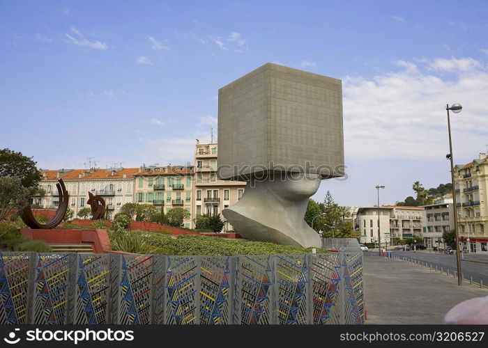 Sculpture in a park, Acropolis Conference Center, Nice, France