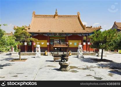 Sculpture in the courtyard of a temple, Da Zhao Temple, Hohhot, Inner Mongolia, China