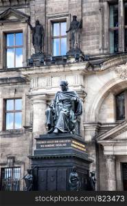 Sculpture of Friedrich August in Zwinger Palace in Dresden. Germany. Historical Monument of King.. Sculpture of Friedrich August in Zwinger Palace. Dresden. Germany. Historical Monument King
