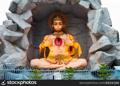 Sculpture of Hindu God Hanuman in Rishikesh, India