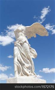 Sculpture of winged victory of Samothrace in Montpellier, France