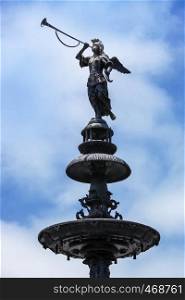 sculpture on the historic fountain in Lima, Peru