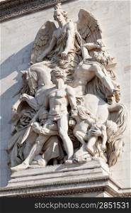 sculpture relief La Resistance de 1814 of Triumphal Arch in Paris