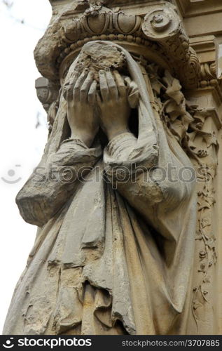 Sculptures from the Pere Lachaise Cemetery Paris, France