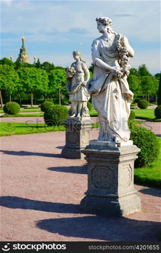 sculptures in Peterhof, Saint-Petersburg, Russia