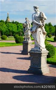 sculptures in Peterhof, Saint-Petersburg, Russia