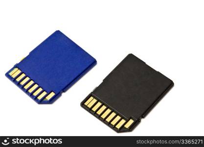 SD cards isolated on white background