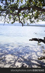 Sea and coastlines of Gili Air, Indonesia