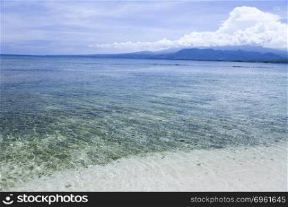 Sea and coastlines of Gili Air, Indonesia
