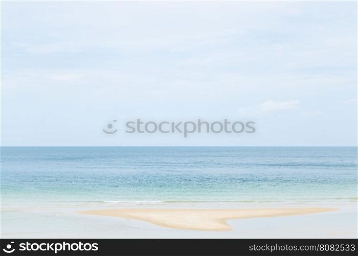 Sea and sand beach. Clear skies and crystal clear waters. Sea Thailand