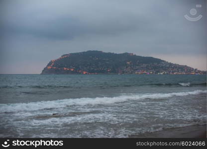 sea and sky. Blue sea with waves and sky