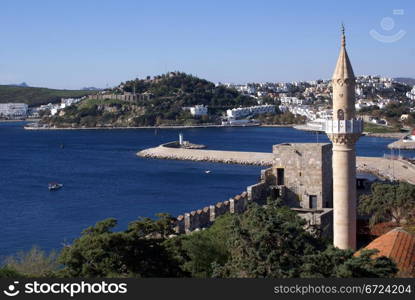 Sea and St Peter&rsquo;s castle in Bodrum, Turkey