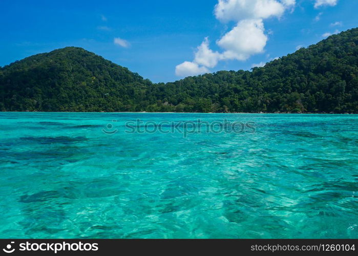 sea and tropical island, Surin island, Thailand