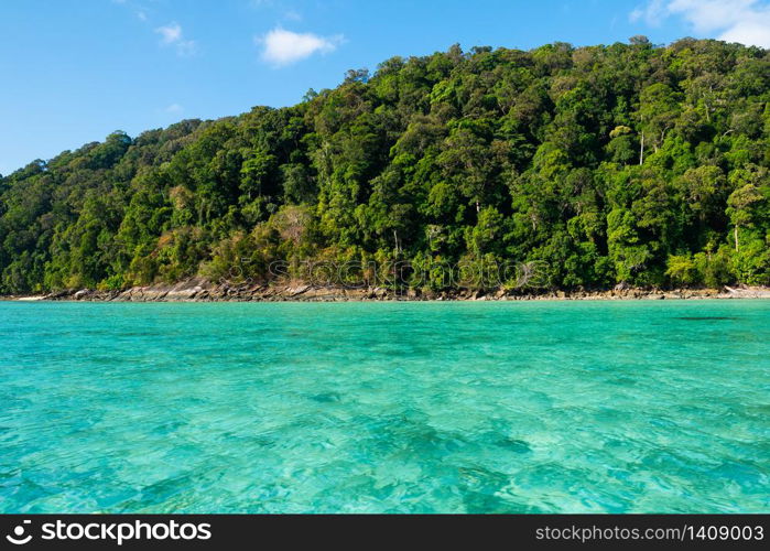 sea and tropical island, Surin island, Thailand