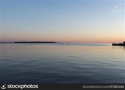 Sea at sunset, Spinnakers Landing, Summerside, Prince Edward Island, Canada