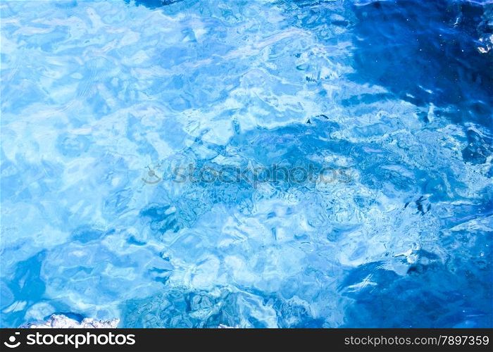 Sea background. Blue water texture.