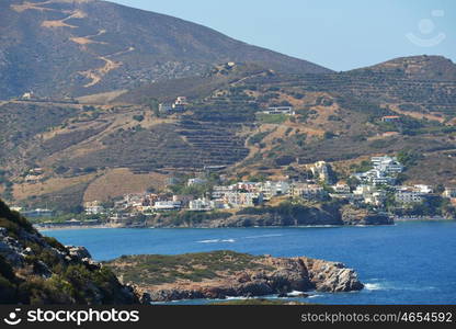 sea coast, mountains and rocks