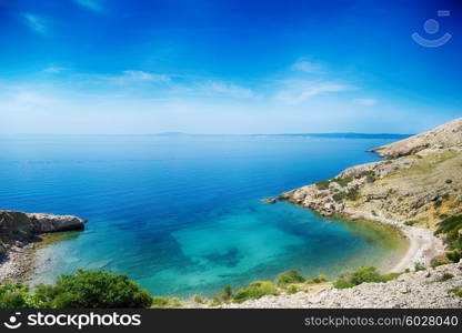 sea coast, mountains and rocks