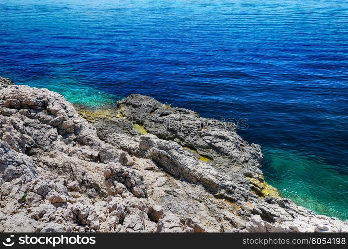 sea coast, mountains and rocks