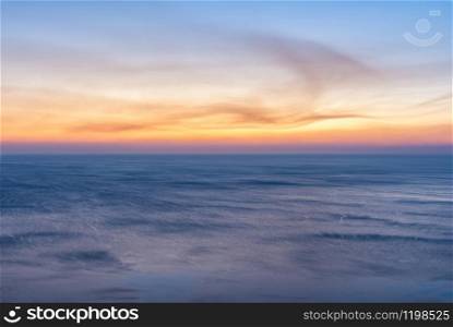 sea horizon after sunset