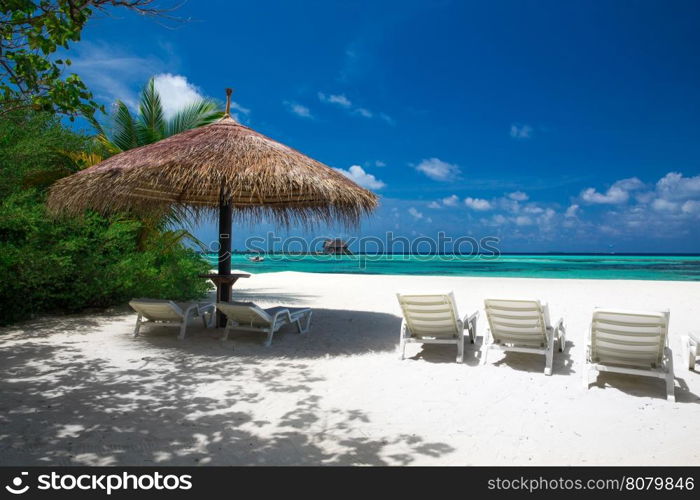 sea in Maldives. tropical beach in Maldives with blue lagoon